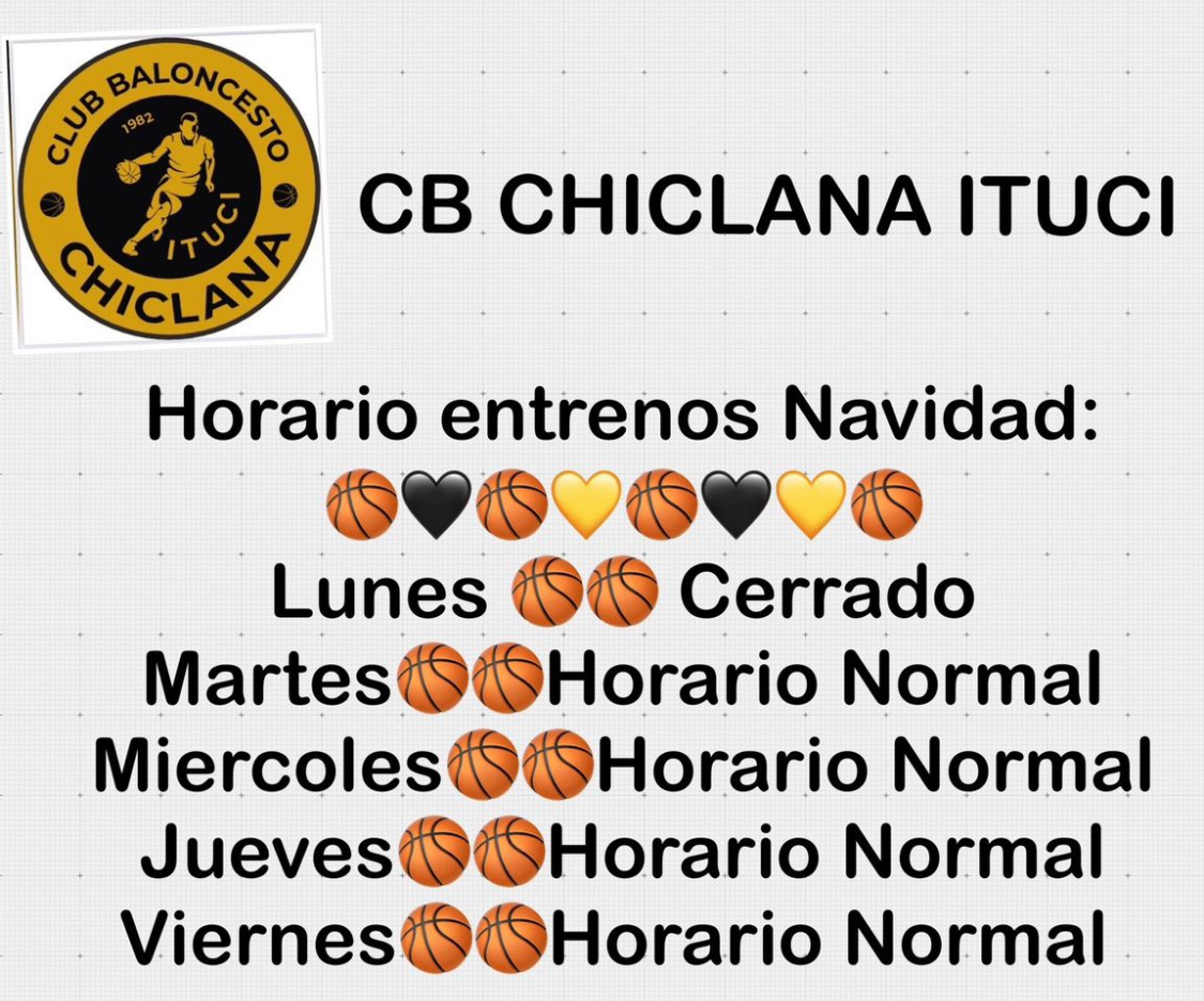 Entrenamientos semana de Navidad